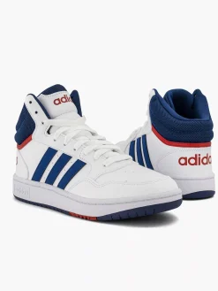 adidas Jongensschoenen-Witte Hoops Mid 3.0 K