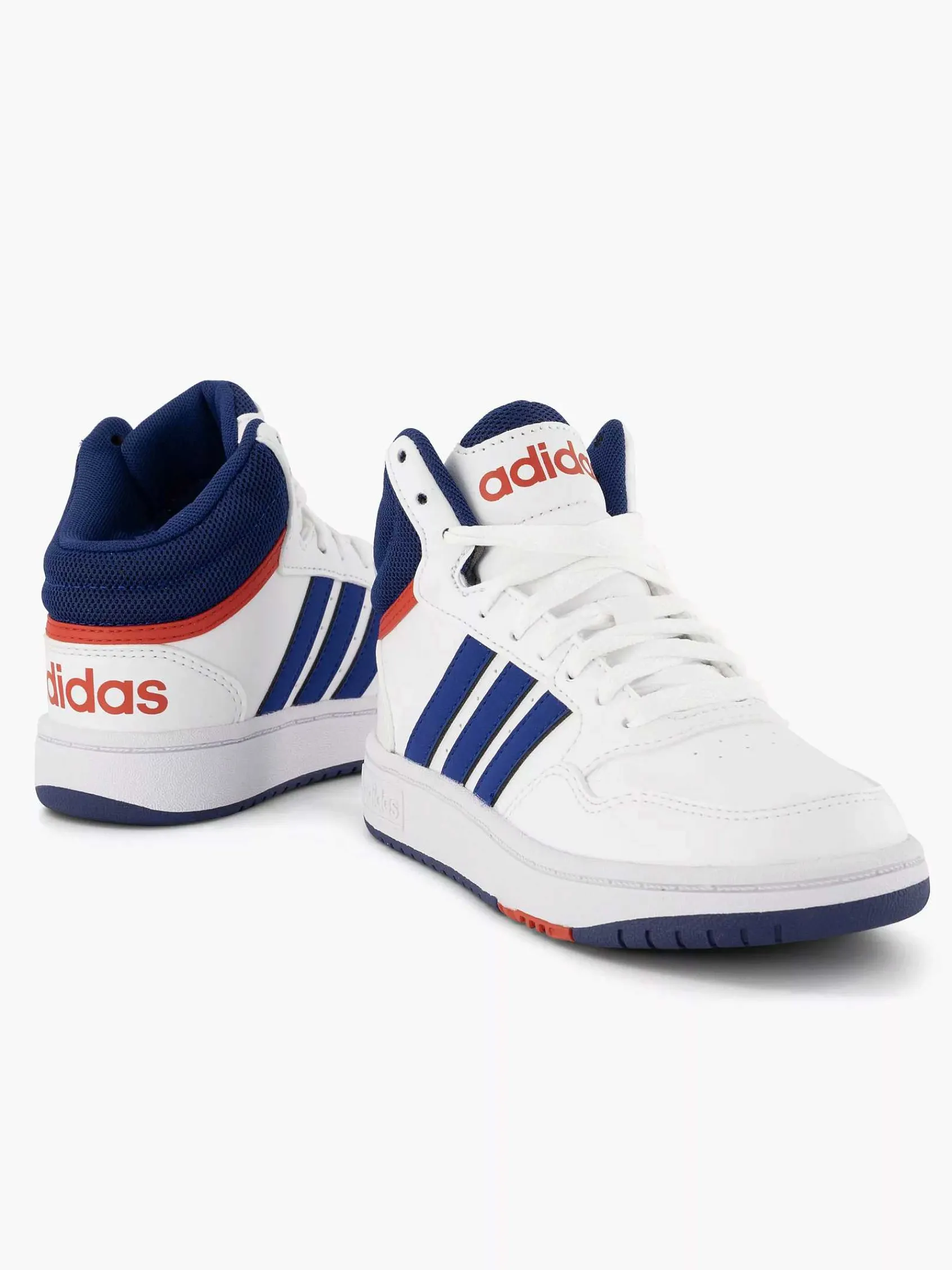 adidas Jongensschoenen-Witte Hoops Mid 3.0 K