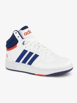 adidas Jongensschoenen-Witte Hoops Mid 3.0 K