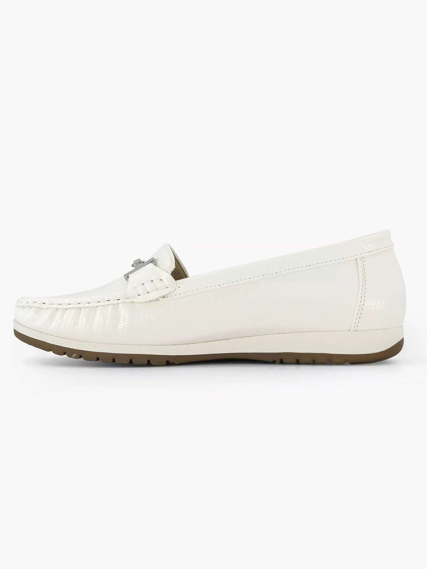 Easy Street Comfort Schoenen-Witte Instapper Sierketting