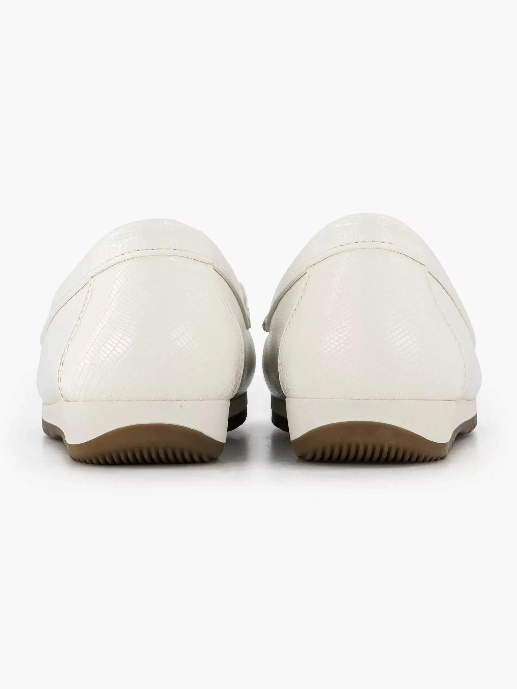 Easy Street Comfort Schoenen-Witte Instapper Sierketting