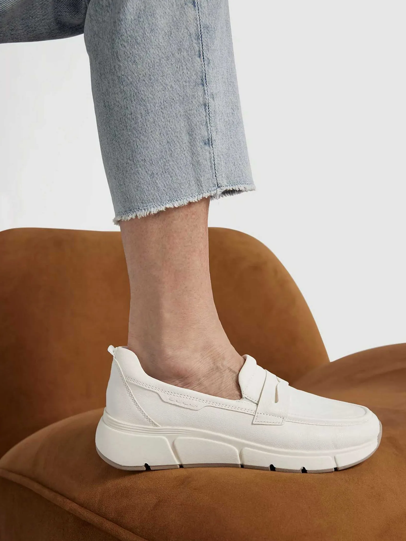 Medicus Comfort Schoenen-Witte Leren Comfort Instapper