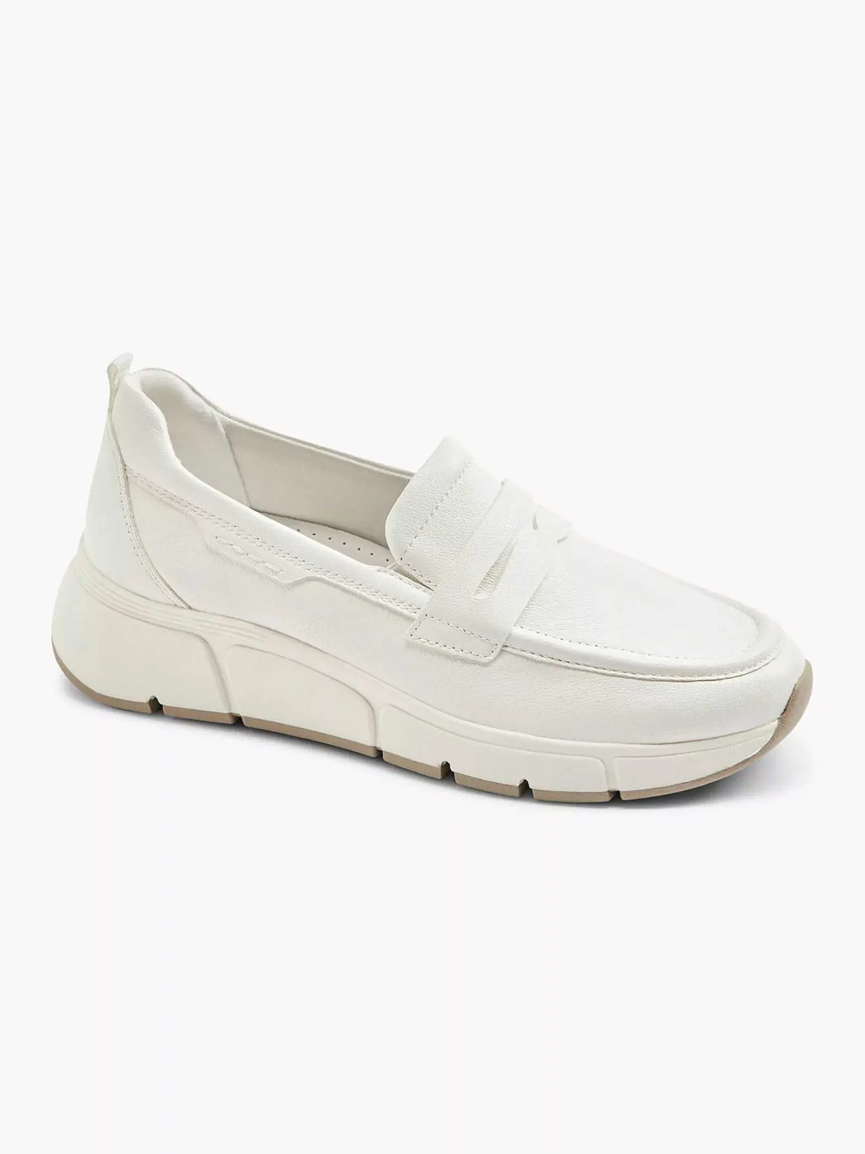 Medicus Comfort Schoenen-Witte Leren Comfort Instapper