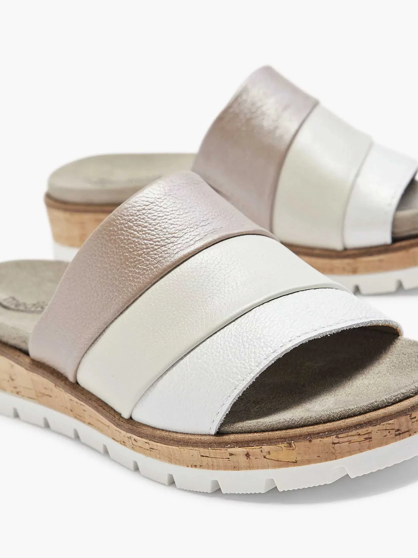 Medicus Slippers-Witte Leren Comfort Slipper