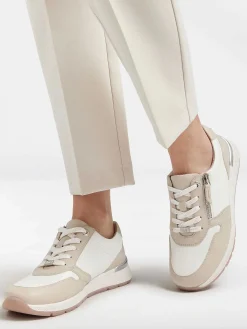 Medicus Comfort Schoenen-Witte Leren Comfort Sneaker
