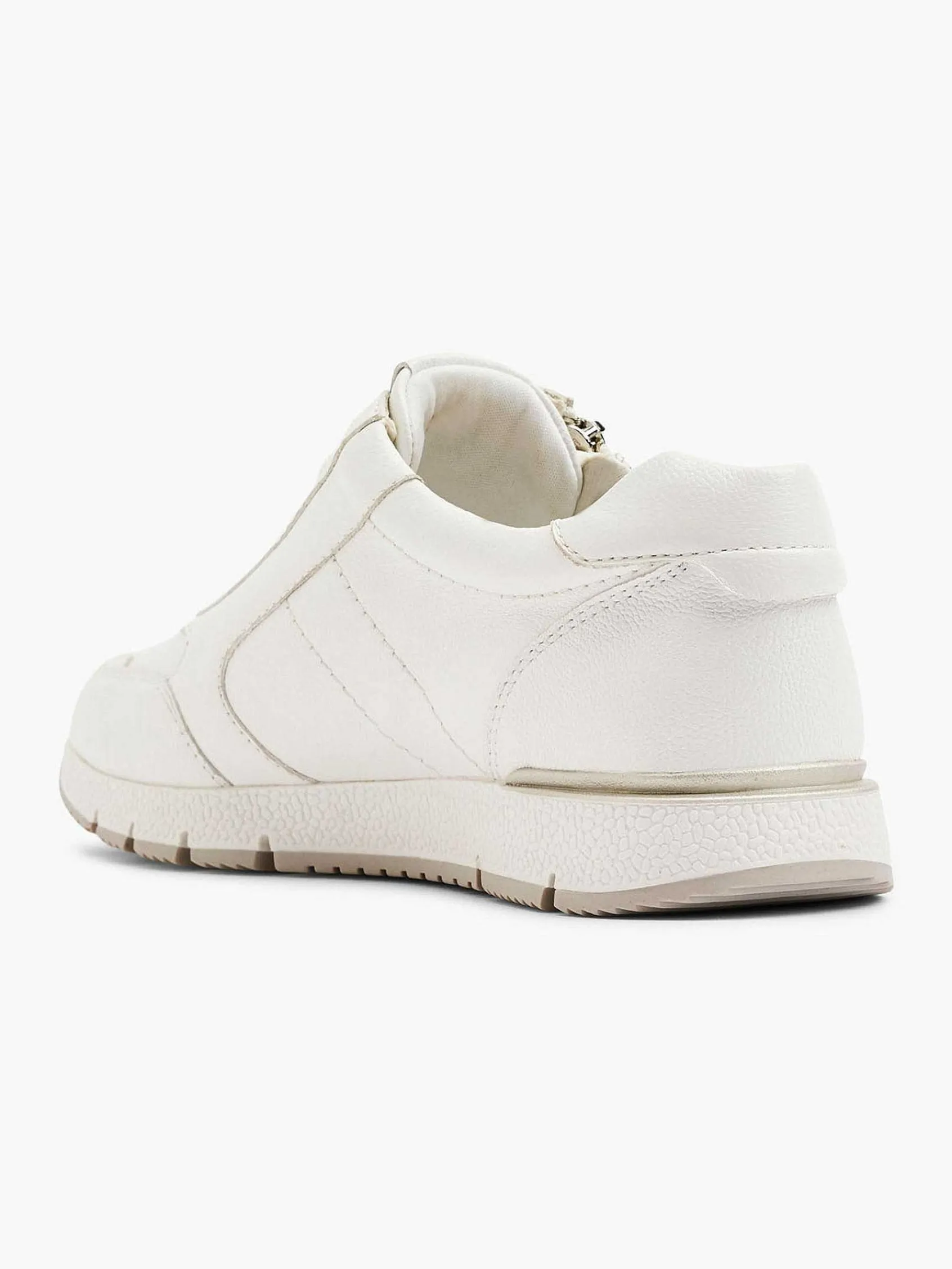 Medicus Comfort Schoenen-Witte Leren Comfort Sneaker