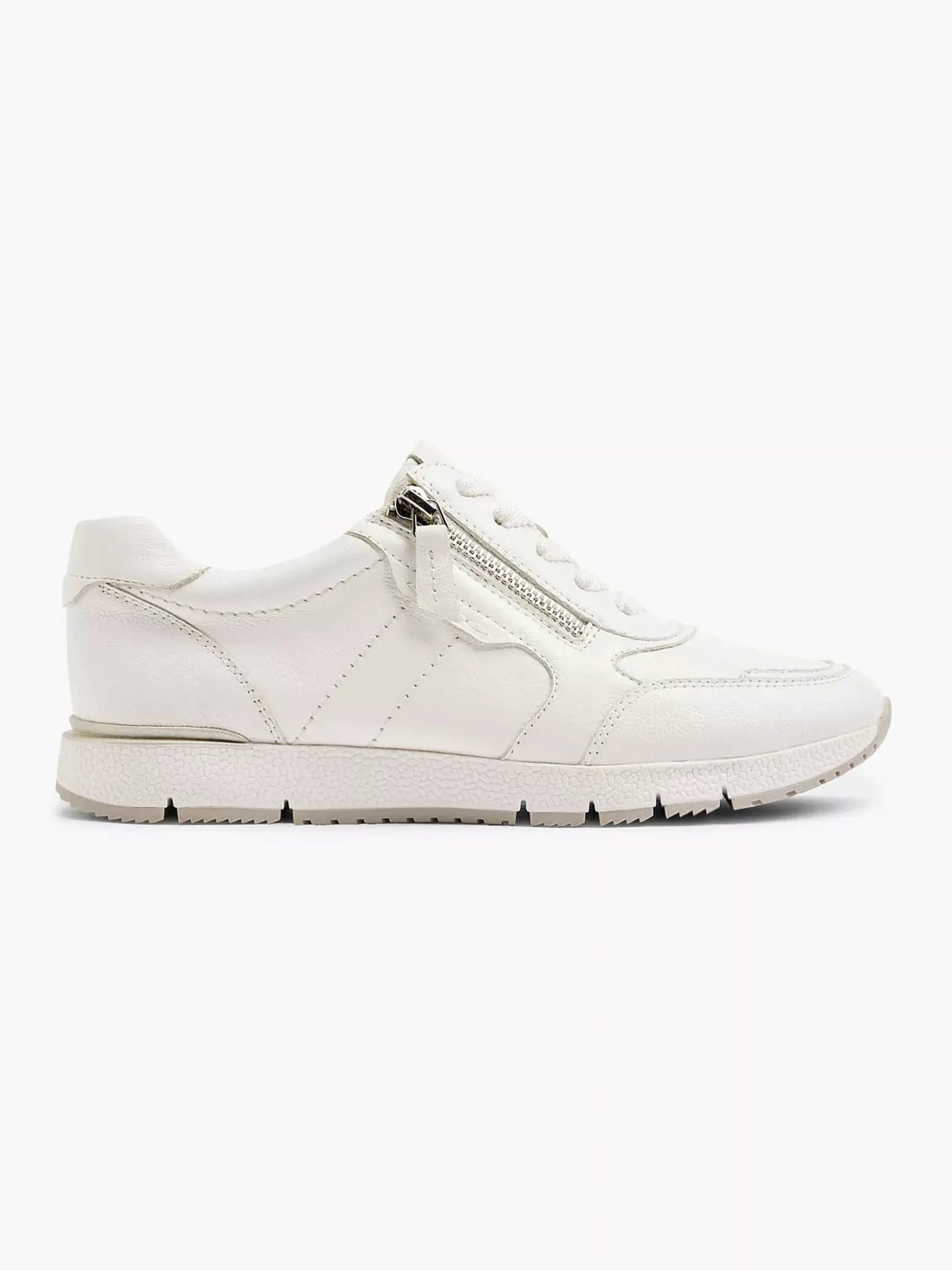 Medicus Comfort Schoenen-Witte Leren Comfort Sneaker