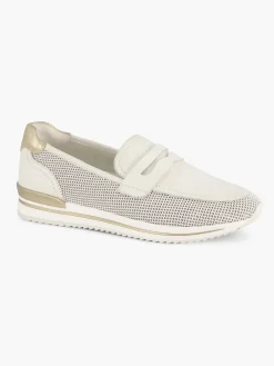 Medicus Comfort Schoenen-Witte Leren Instapper