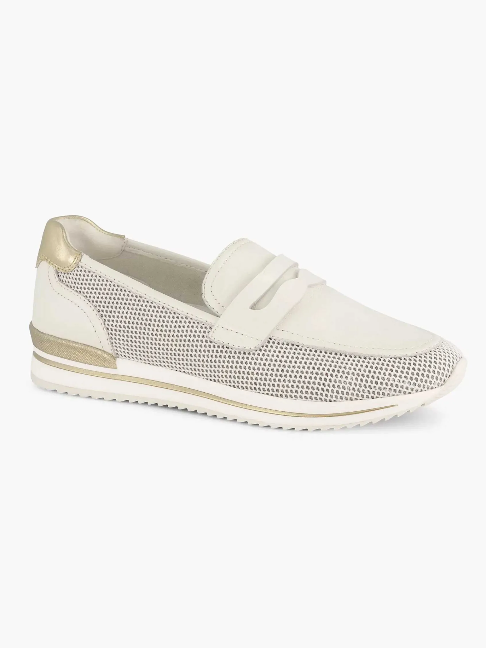 Medicus Comfort Schoenen-Witte Leren Instapper