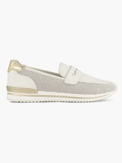 Medicus Comfort Schoenen-Witte Leren Instapper