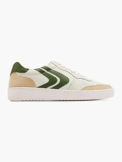 Oxmox Sneakers-Witte Leren Retro Sneaker