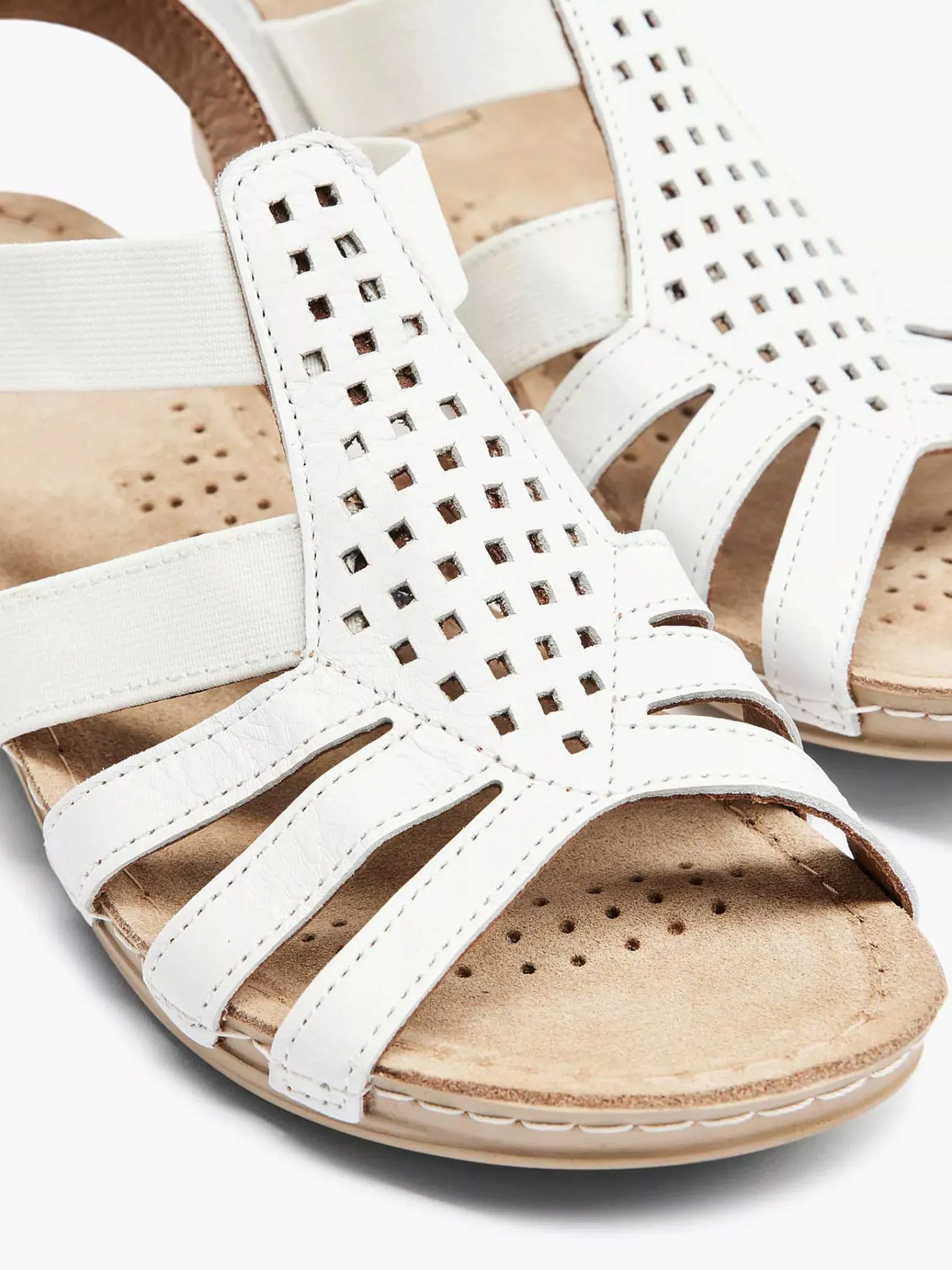 Easy Street Comfort Schoenen-Witte Leren Sandaal