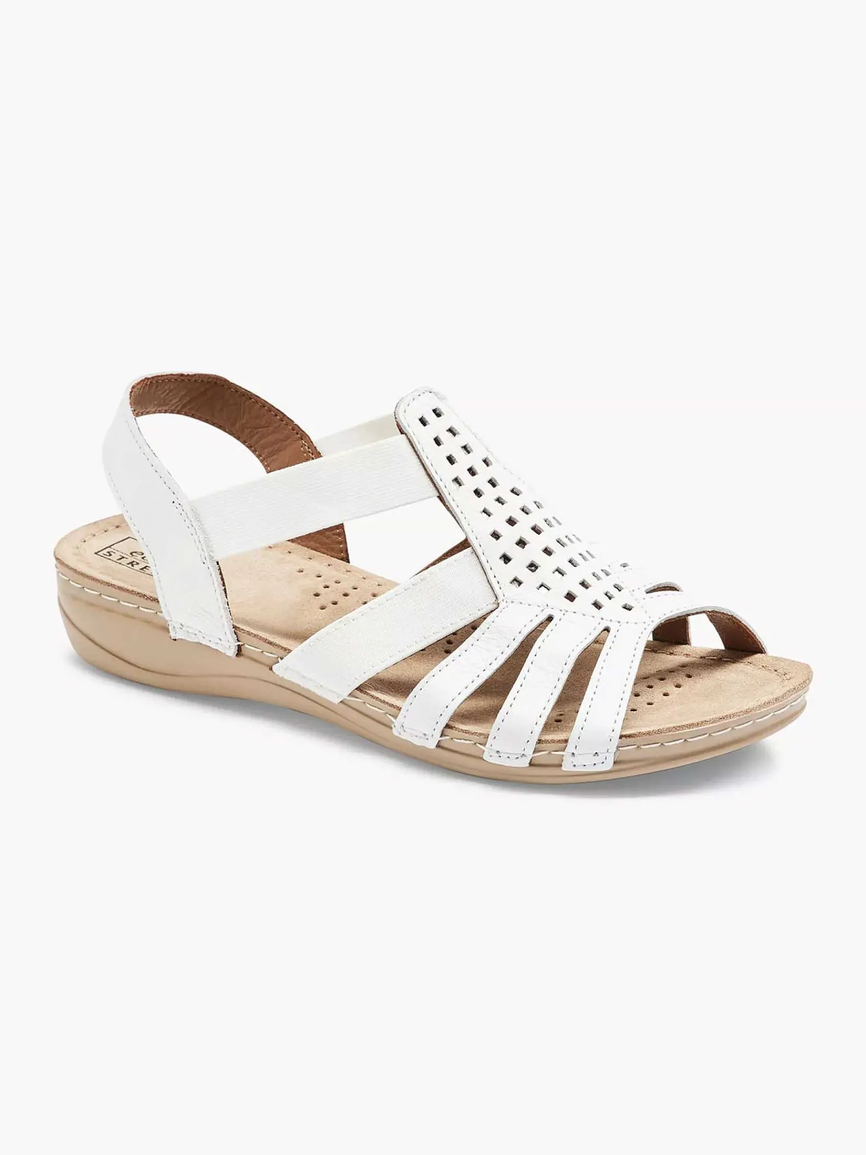Easy Street Comfort Schoenen-Witte Leren Sandaal