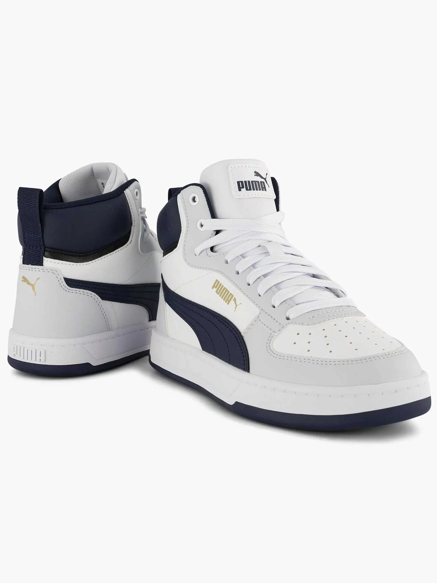 Puma Jongensschoenen-Witte Caven 2.0 Mid Jr