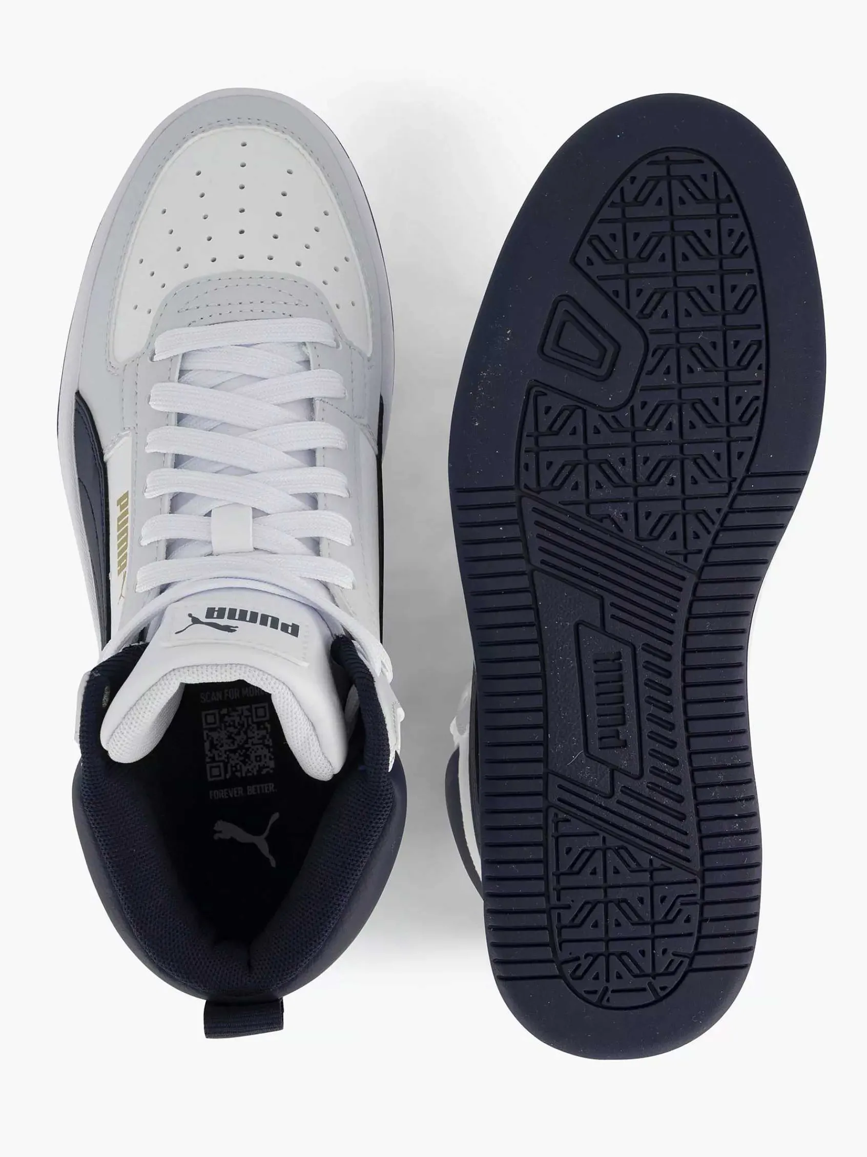 Puma Jongensschoenen-Witte Caven 2.0 Mid Jr
