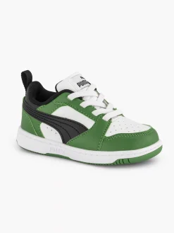 Puma Jongensschoenen-Witte Rebound V6 Lo Ac Inf