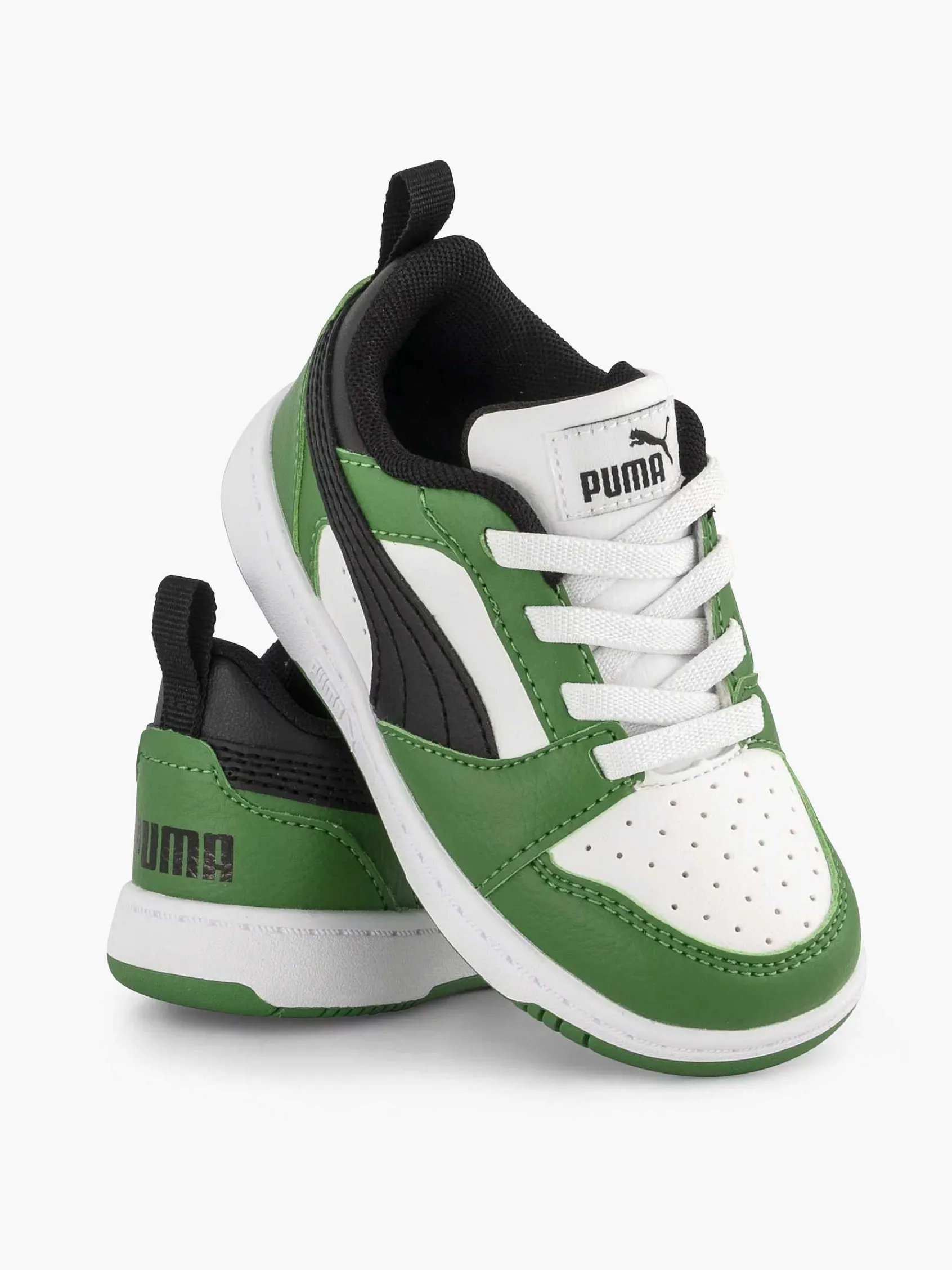 Puma Jongensschoenen-Witte Rebound V6 Lo Ac Inf