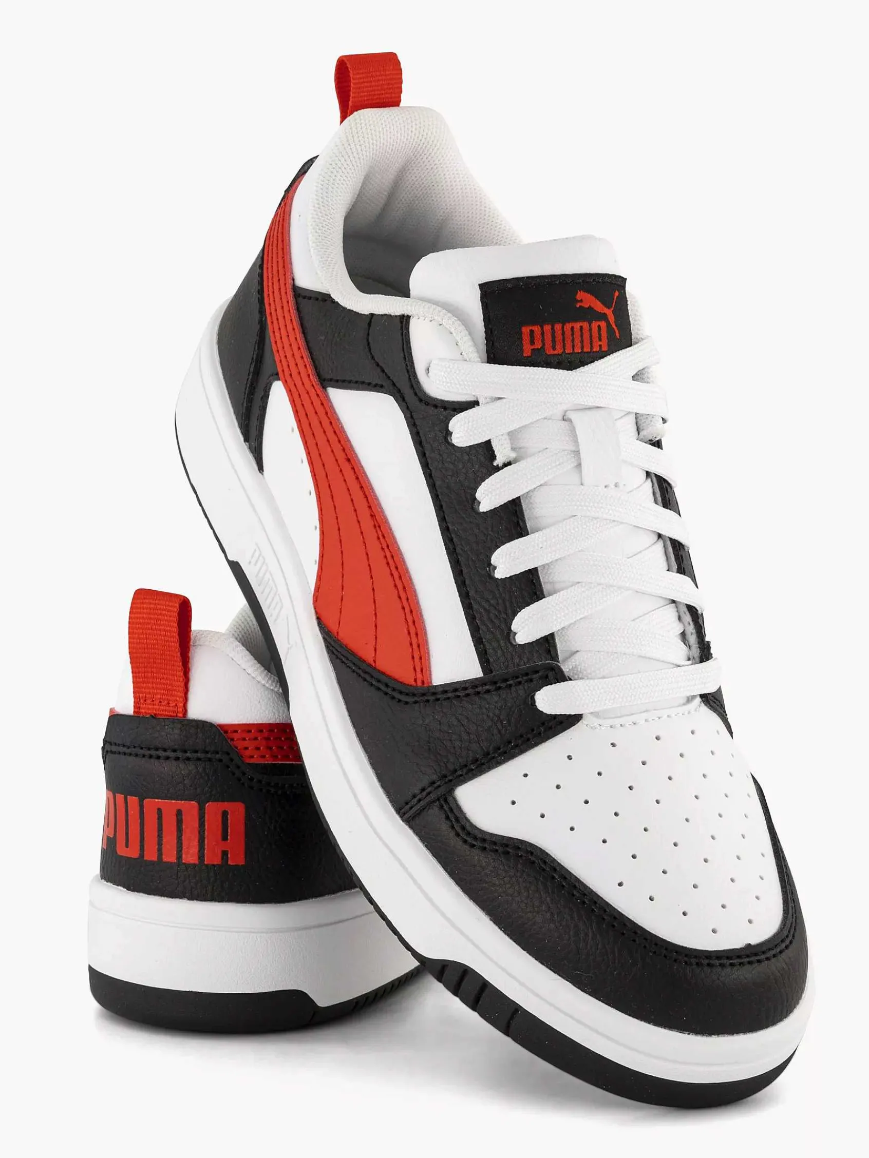 Puma Jongensschoenen-Witte Rebound V6 Lo Jr