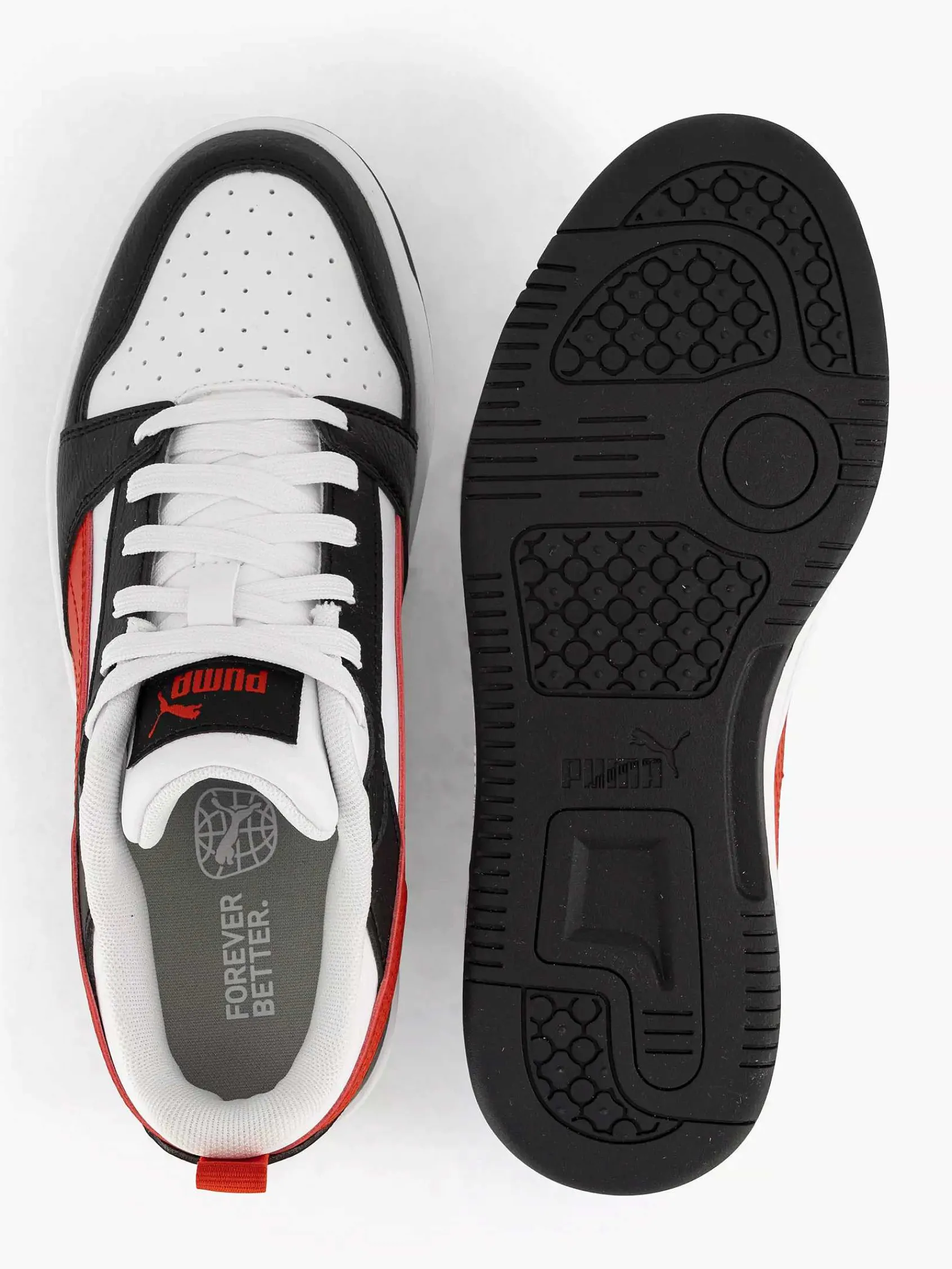 Puma Jongensschoenen-Witte Rebound V6 Lo Jr