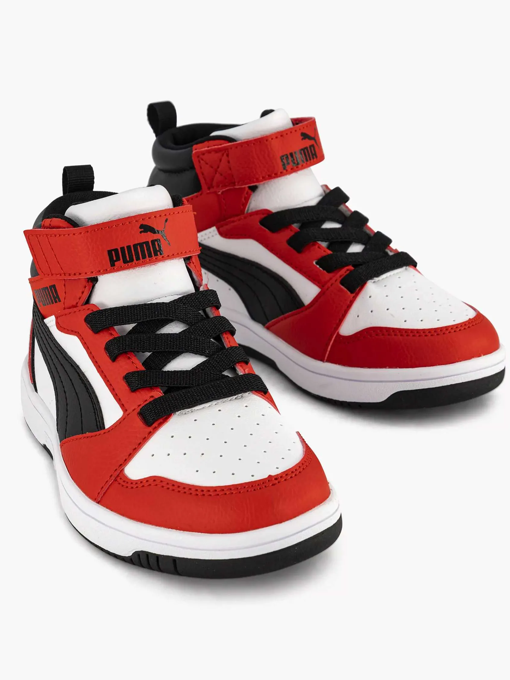 Puma Jongensschoenen-Witte Rebound V6 Mid Ac+ Ps