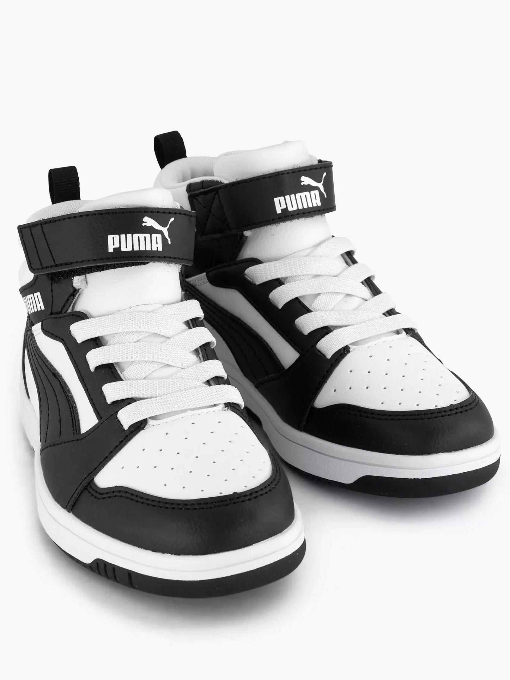 Puma Jongensschoenen-Witte Rebound V6 Mid Ac+ Ps