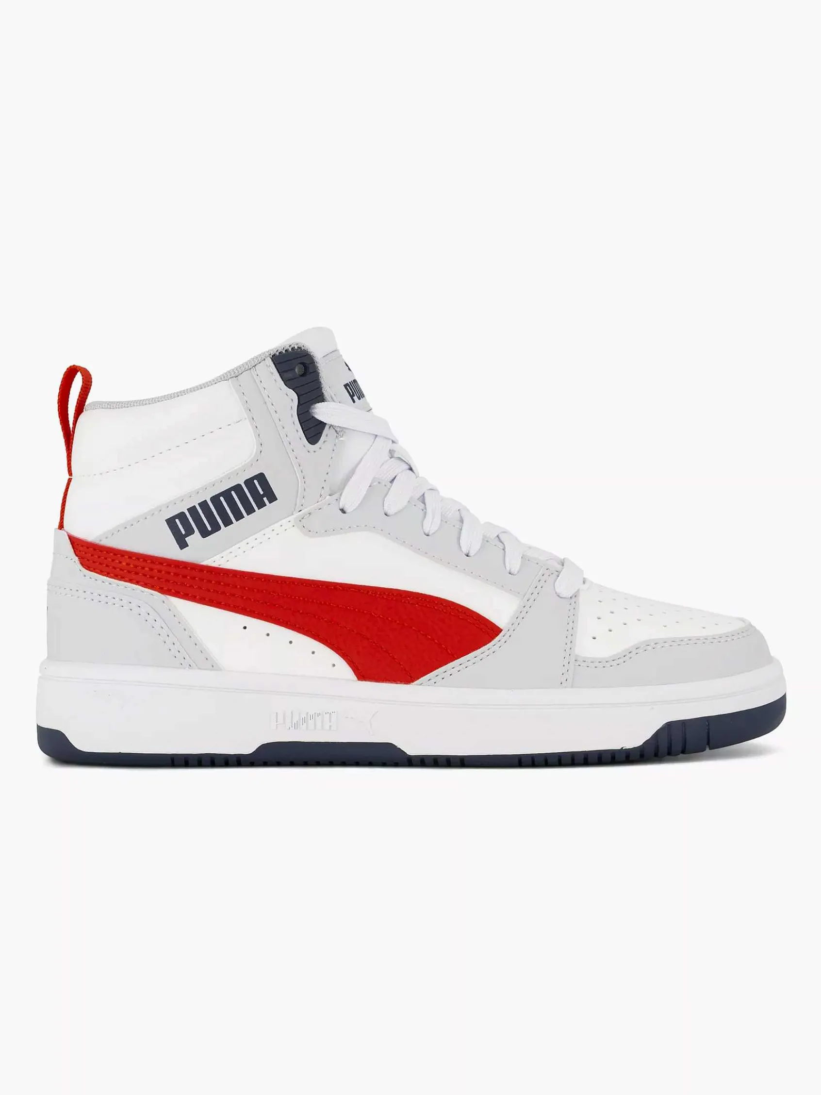 Puma Jongensschoenen-Witte Rebound V6 Mid Jr