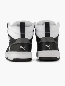 Puma Babyschoenen-Witte Rebound V6 Mid Jr