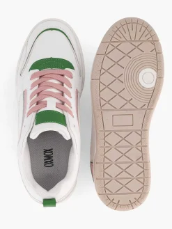 Oxmox Sneakers-Witte Retro Sneaker Roze