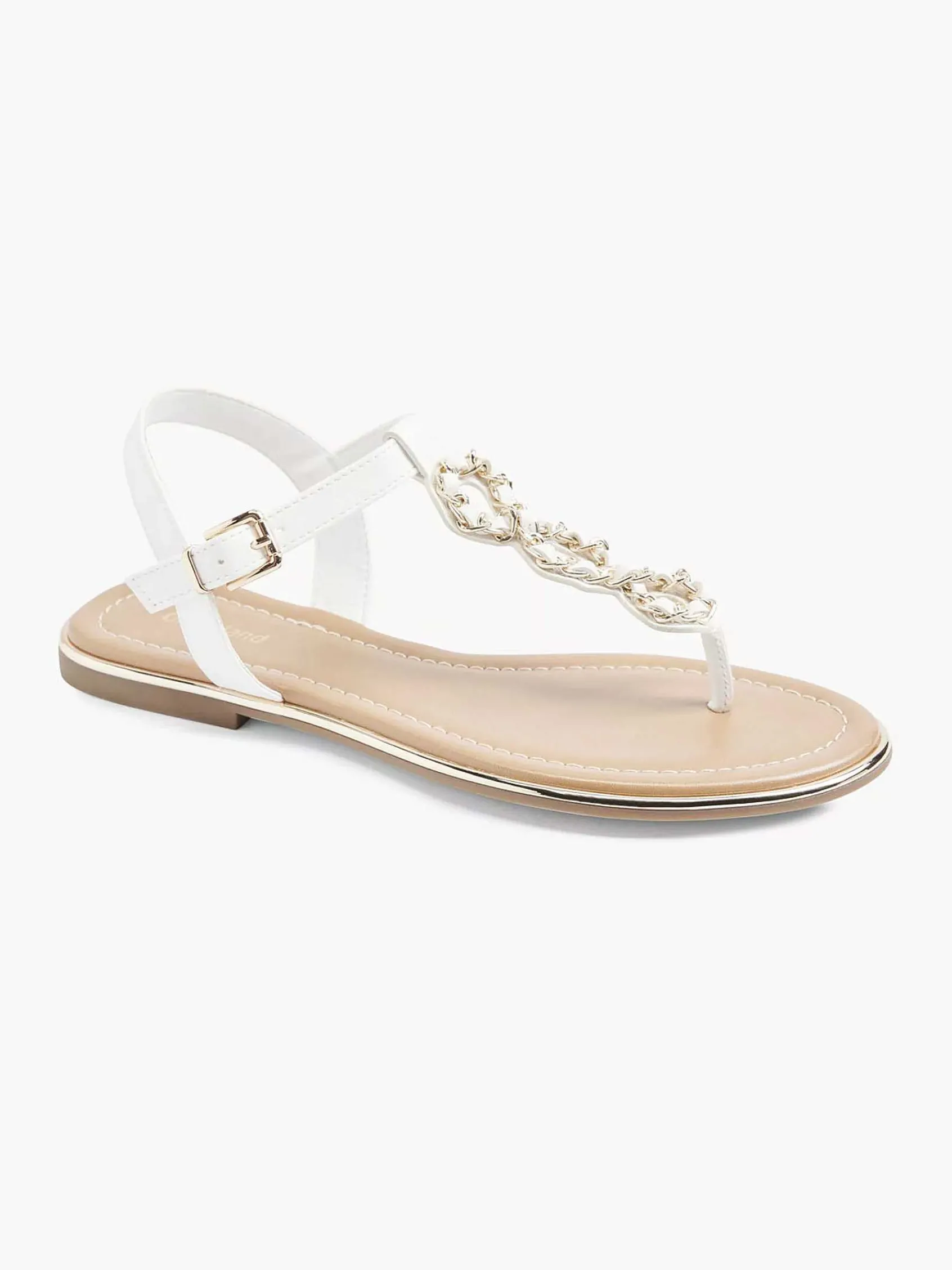 Graceland Sandalen-Witte Sandaal Sierketting