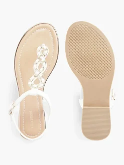 Graceland Sandalen-Witte Sandaal Sierketting