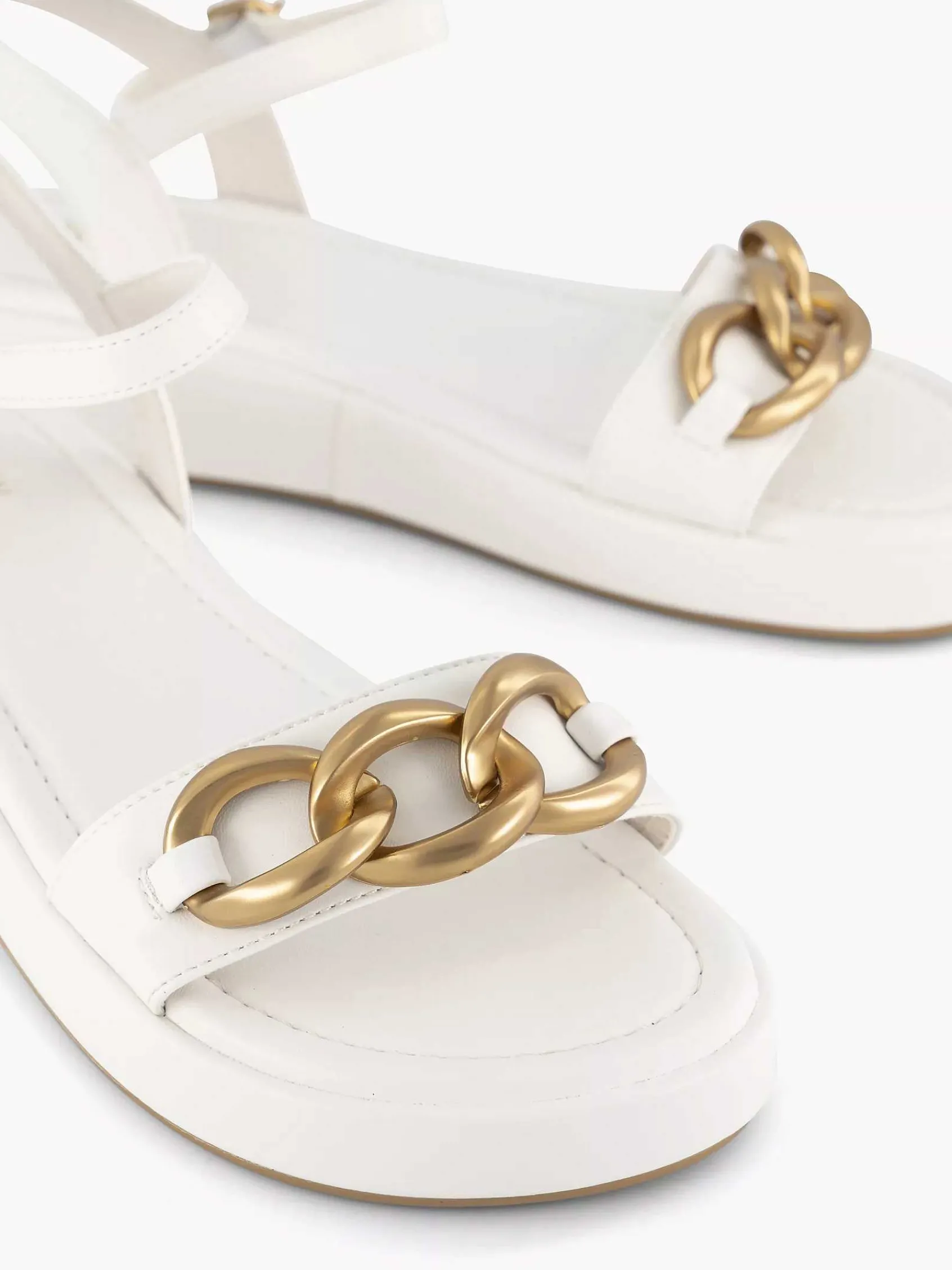 Oxmox Sandalen-Witte Sandaal Sierketting