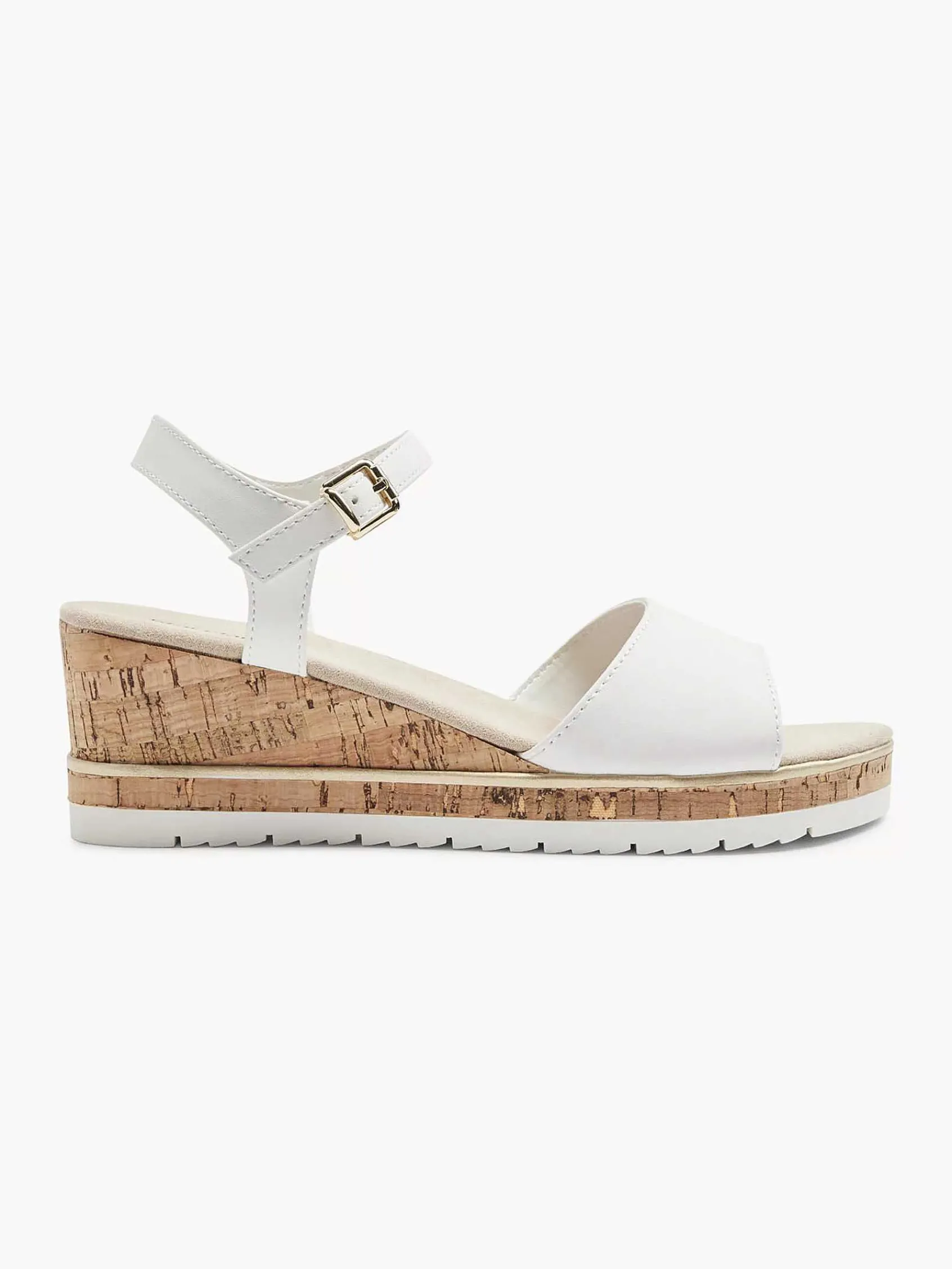 Graceland Sandalen-Witte Sandalette Sleehak