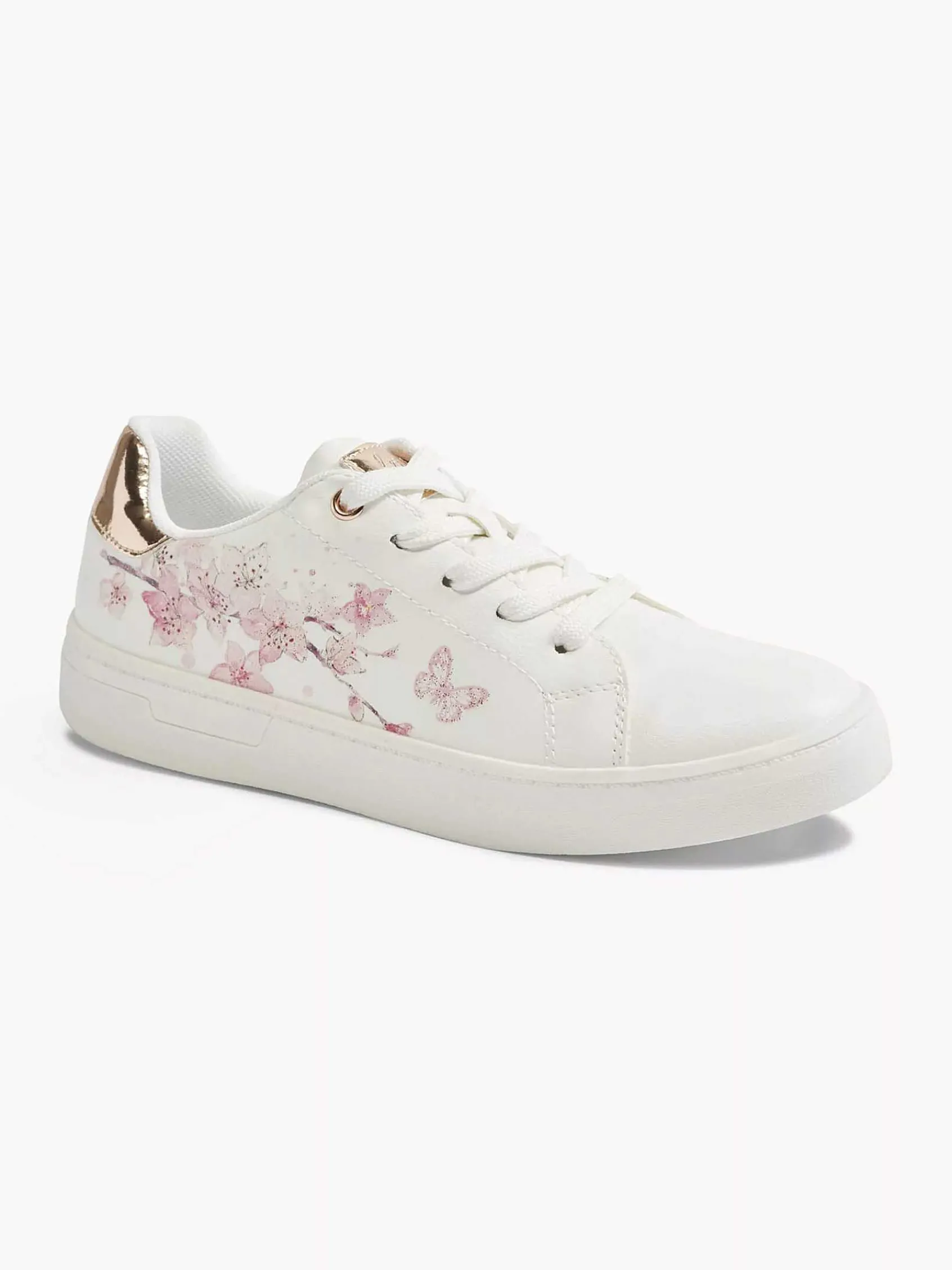Graceland Jongensschoenen-Witte Sneaker Bloemenprint