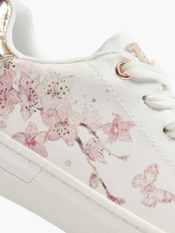 Graceland Jongensschoenen-Witte Sneaker Bloemenprint