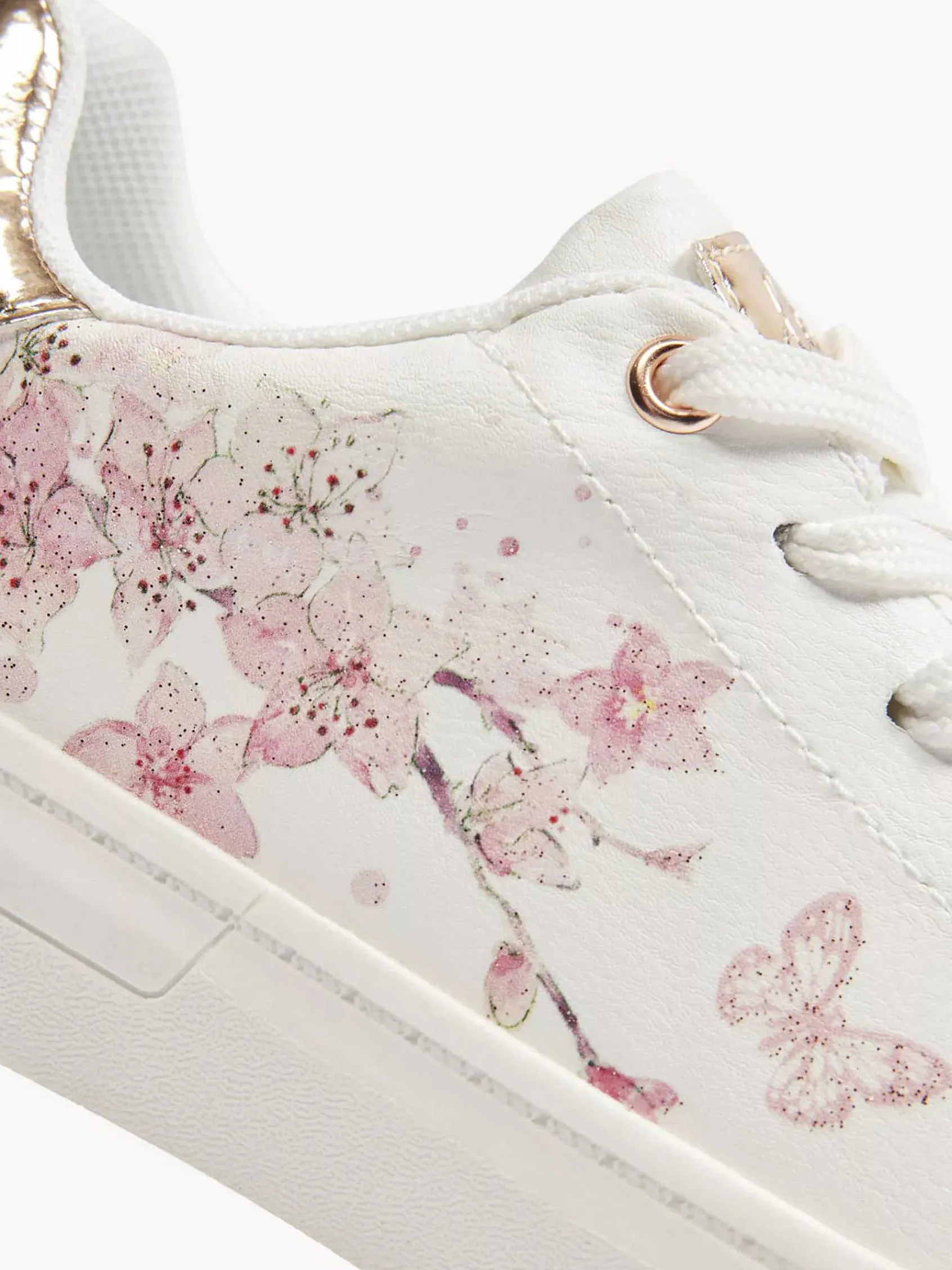Graceland Jongensschoenen-Witte Sneaker Bloemenprint