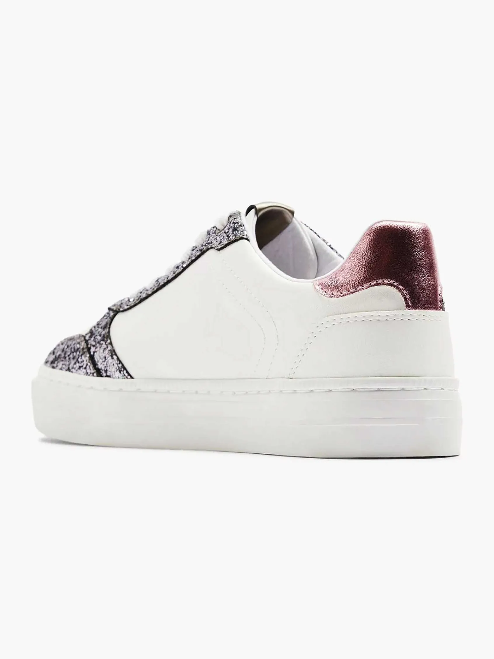 Graceland Sneakers-Witte Sneaker Glitter