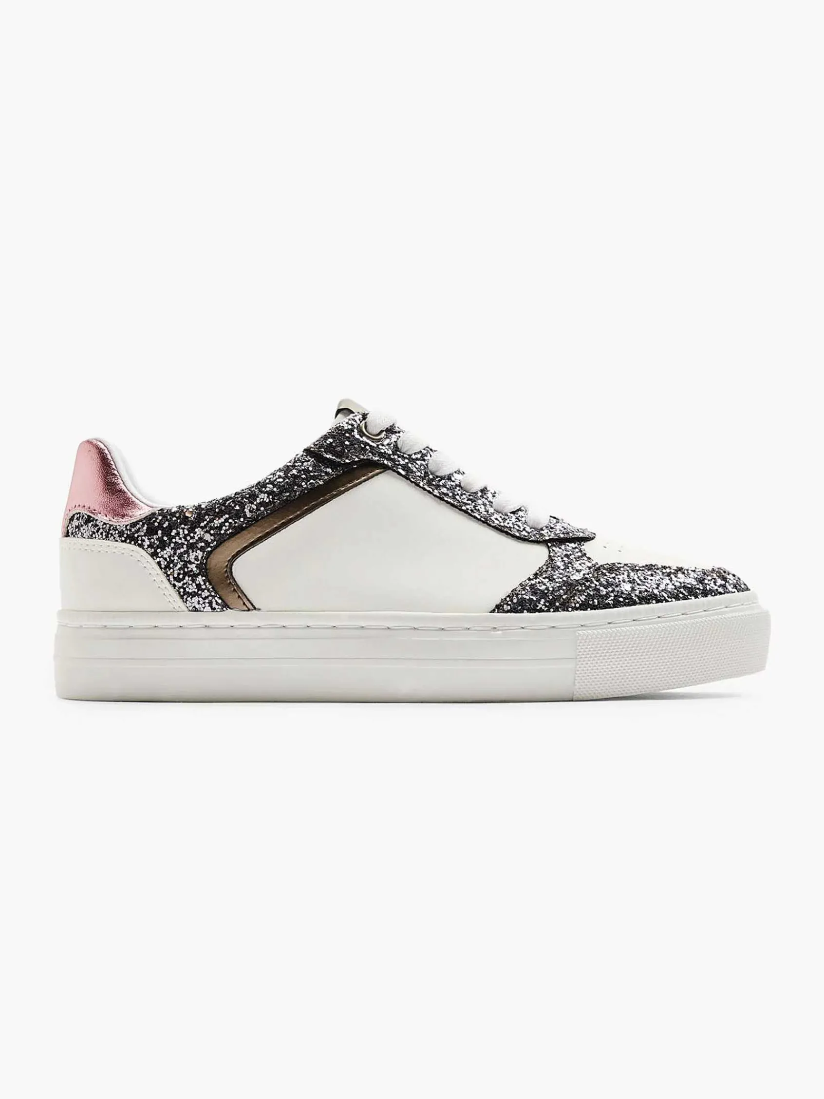 Graceland Sneakers-Witte Sneaker Glitter