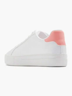 Graceland Sneakers-Witte Sneaker Roze Bloemen