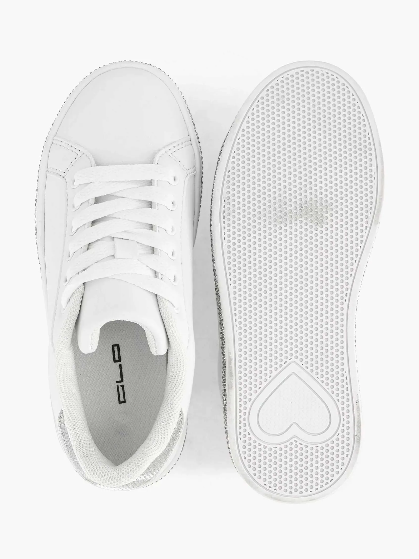 Graceland Jongensschoenen-Witte Sneaker Steentjes