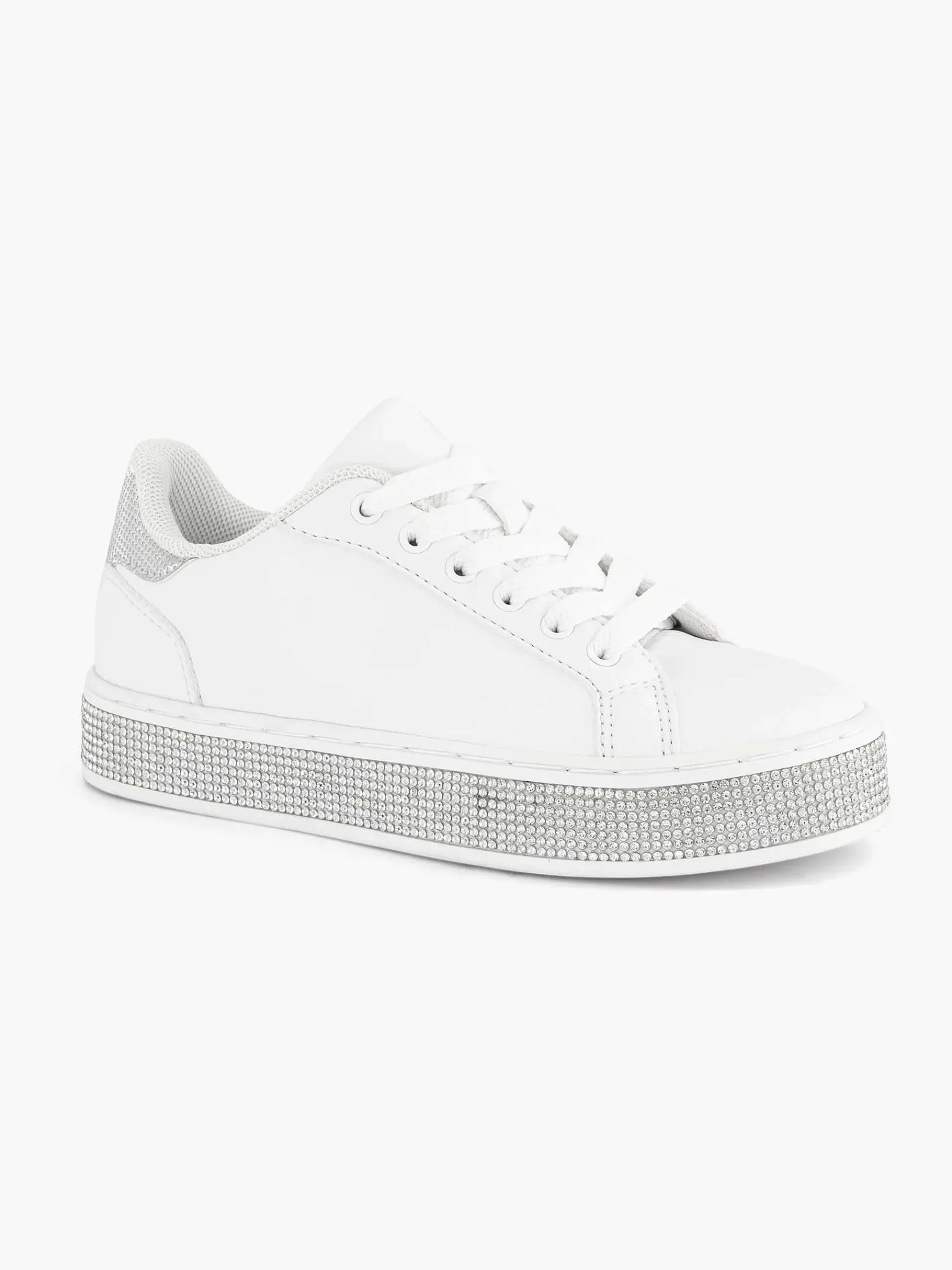Graceland Jongensschoenen-Witte Sneaker Steentjes