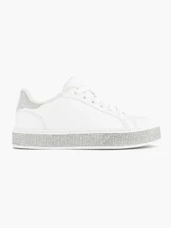 Graceland Jongensschoenen-Witte Sneaker Steentjes