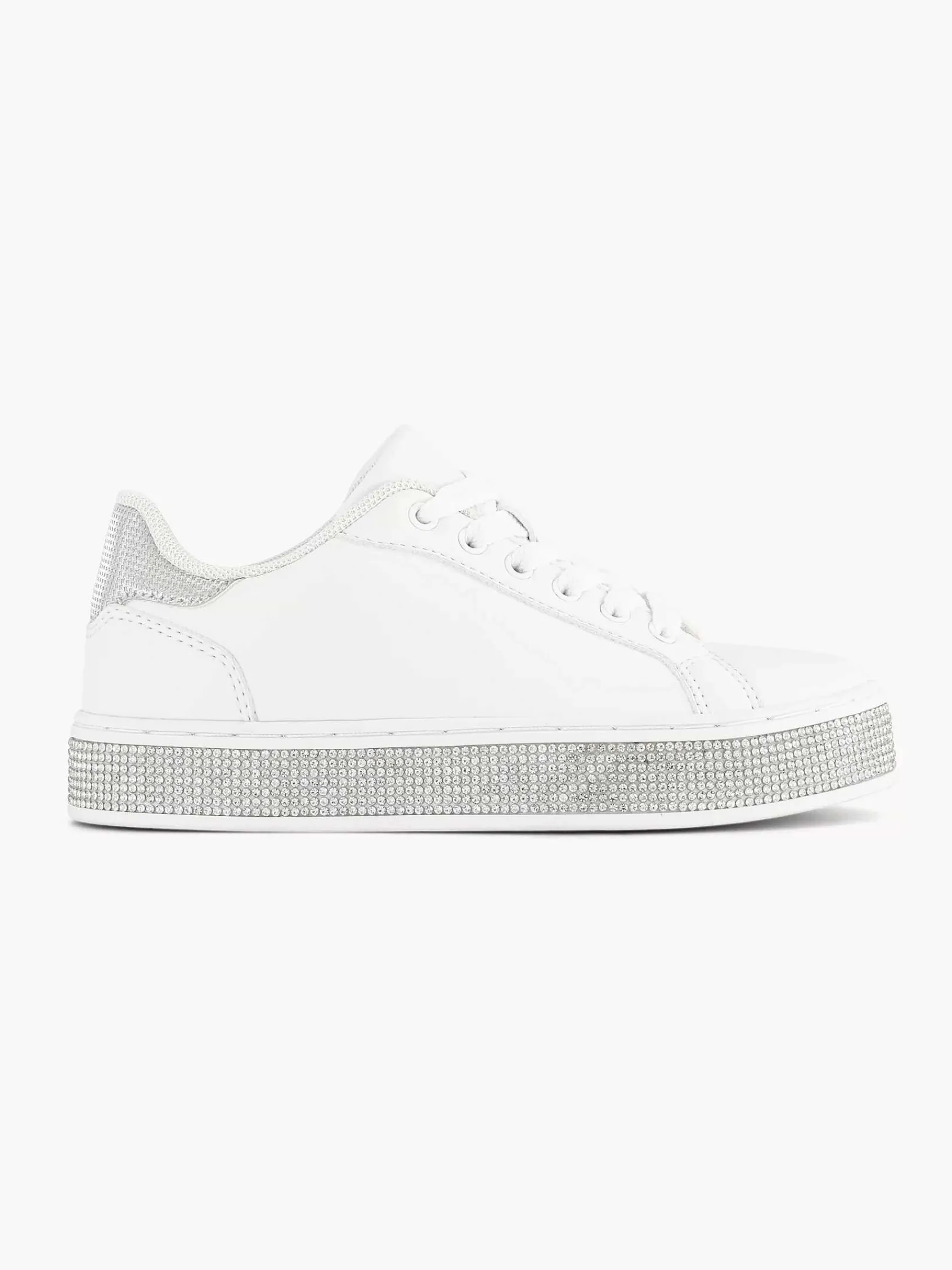 Graceland Jongensschoenen-Witte Sneaker Steentjes