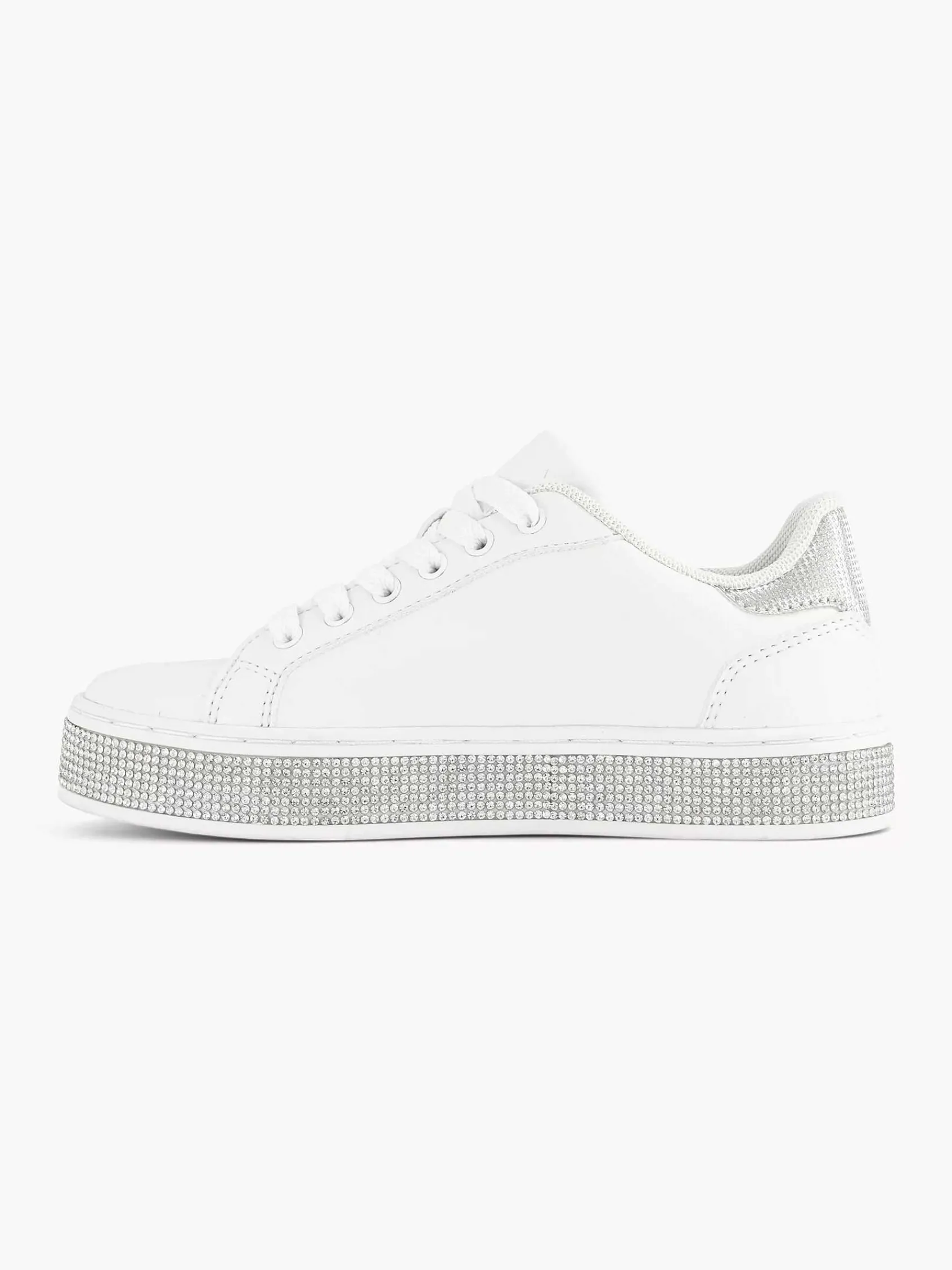 Graceland Jongensschoenen-Witte Sneaker Steentjes