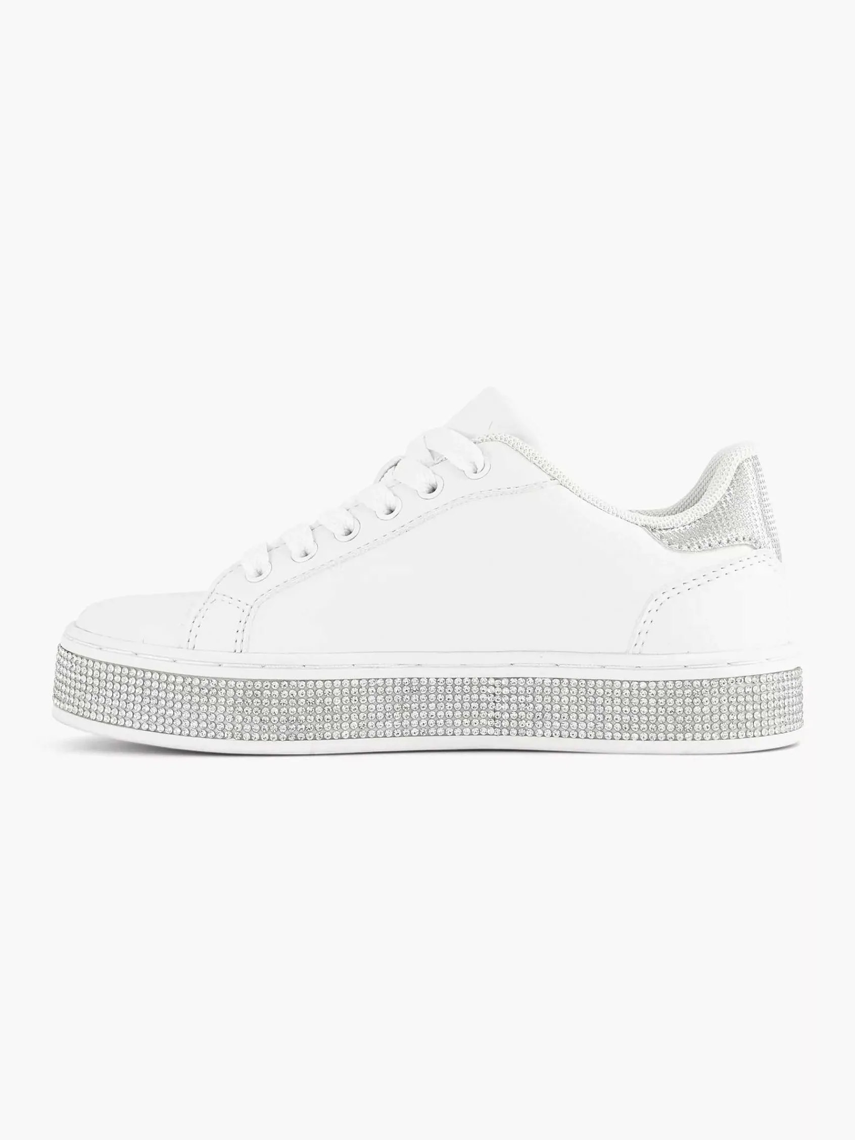 Graceland Jongensschoenen-Witte Sneaker Steentjes