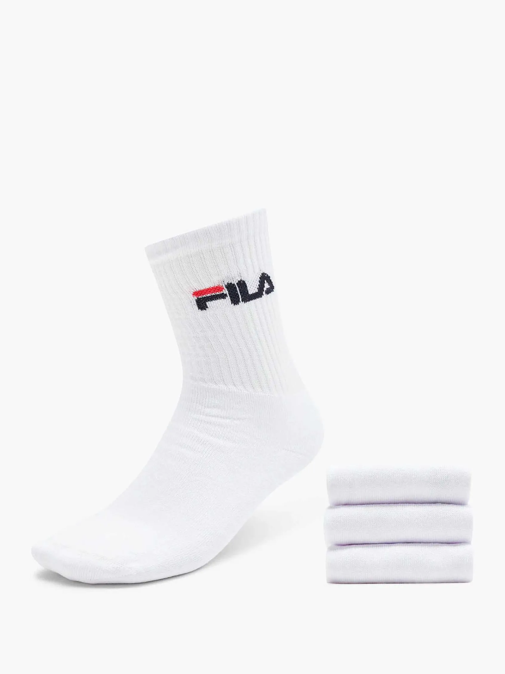 FILA Sokken-Witte Sportsok 3 Pak