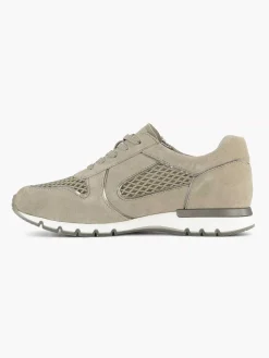 Medicus Comfort Schoenen-Zandkleurige Leren Comfort Sneaker
