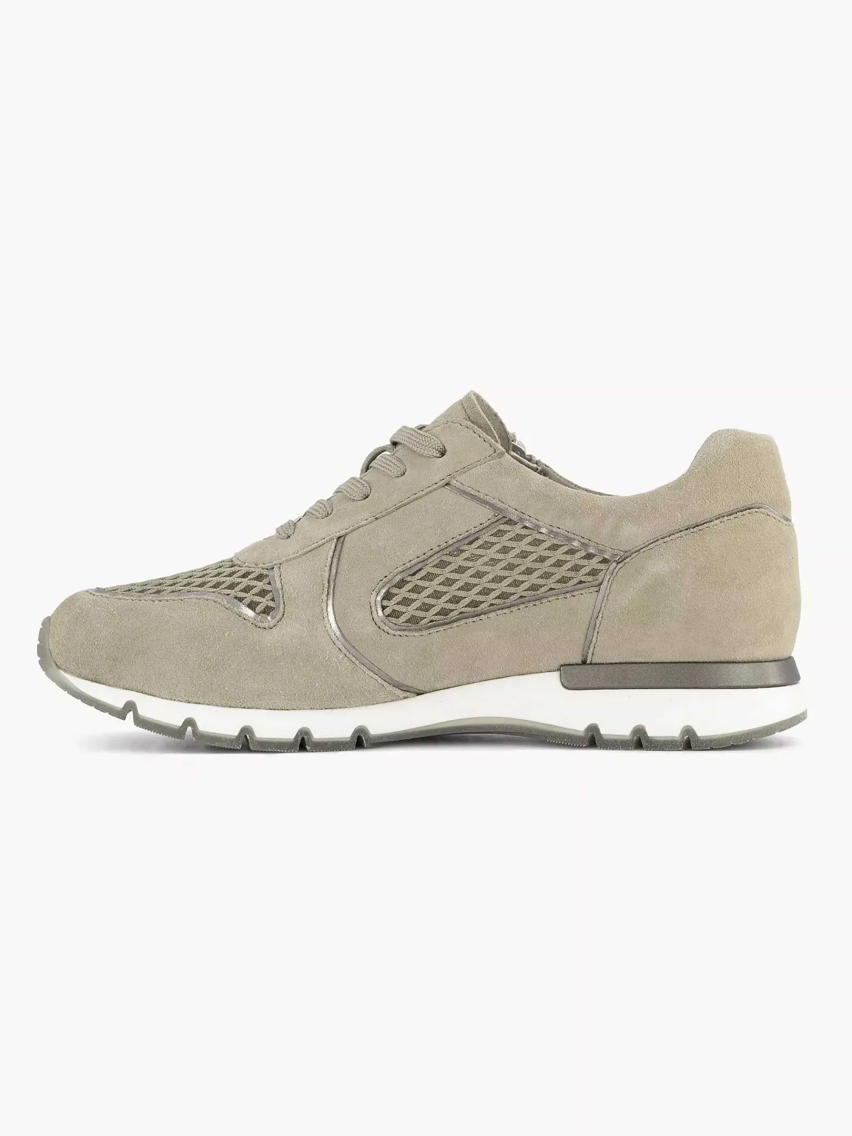 Medicus Comfort Schoenen-Zandkleurige Leren Comfort Sneaker