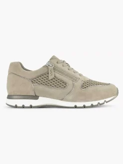 Medicus Comfort Schoenen-Zandkleurige Leren Comfort Sneaker