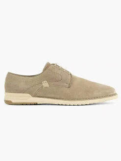 Gallus Geklede Schoenen-Zandkleurige Leren Veterschoen