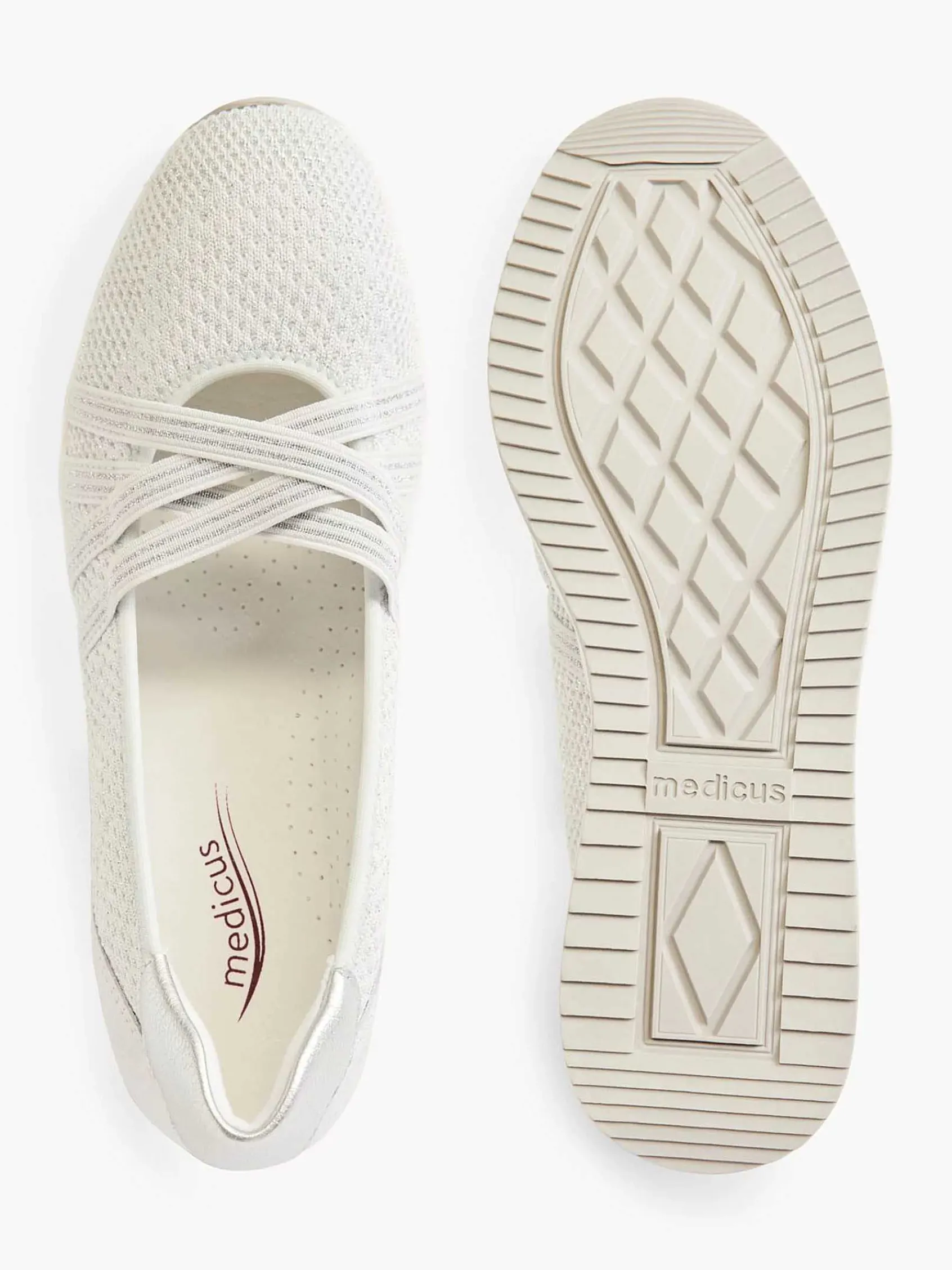 Medicus Comfort Schoenen-Zilveren Comfort Instapper
